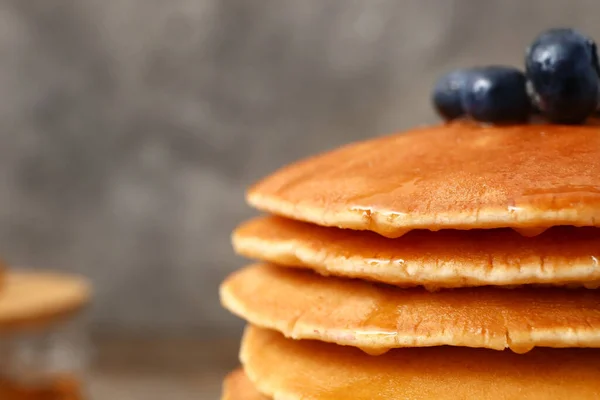 Panqueques Dulces Con Bayas Primer Plano — Foto de Stock