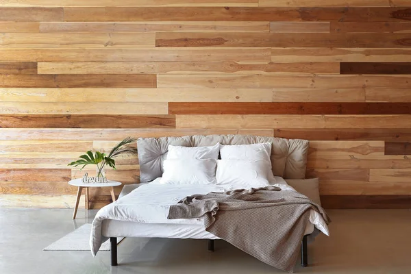 Interior Modern Stylish Bedroom — Stock Photo, Image