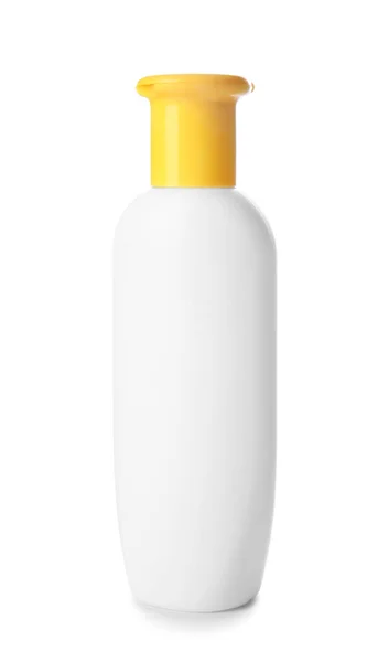 Bottle Sunscreen White Background — Stock Photo, Image