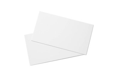 Beyaz arkaplanda boş kartvizitler