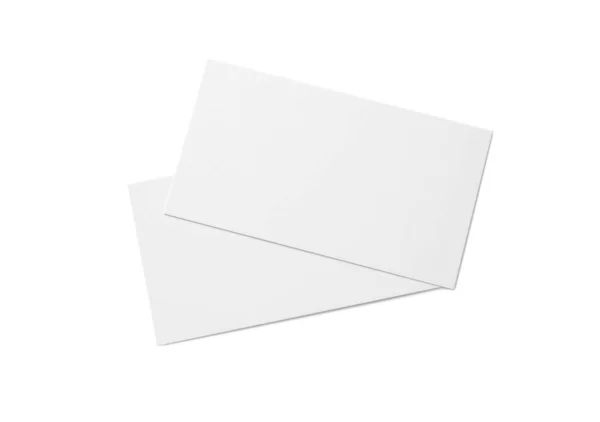 Blanke Visitenkarten Auf Weißem Hintergrund — Stockfoto