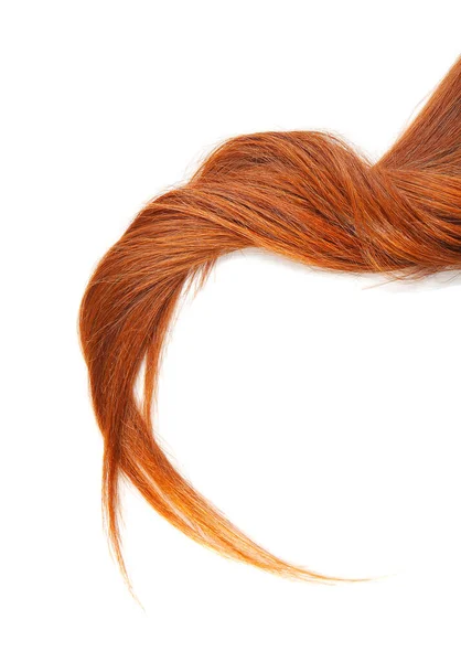 Красивые Рыжие Волосы Белом Фоне — стоковое фото