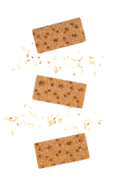 Rye Crispbreads White Background — Stock Photo, Image