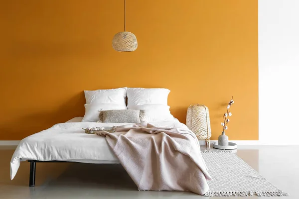 Interior Modern Stylish Bedroom — Stock Photo, Image