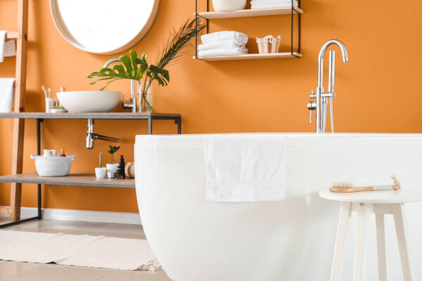 Stylish interior of modern bathroom