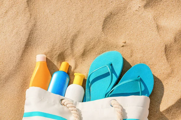 Bag Beach Accessories Resort — Stock Photo, Image