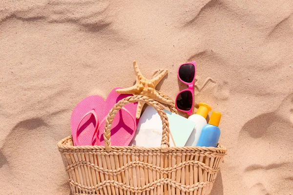 Bag Beach Accessories Resort — Stock Photo, Image