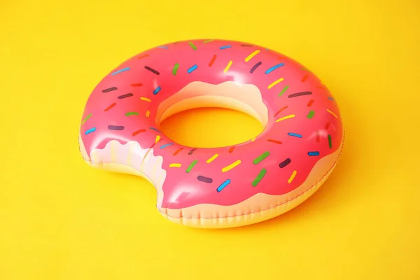 Inflatable Ring Color Background — Stock Photo, Image