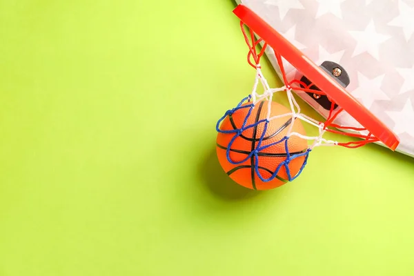 Ball Játék Kosárlabda Játék Színes Háttér — Stock Fotó