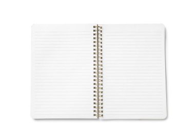 Beyaz arkaplanda stil defteri