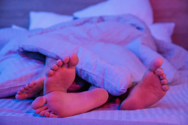 Young Couple Having Sex Blanket — Stock Photo, Image