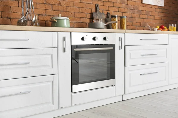 Interior Kitchen Modern Oven — Stock Photo, Image