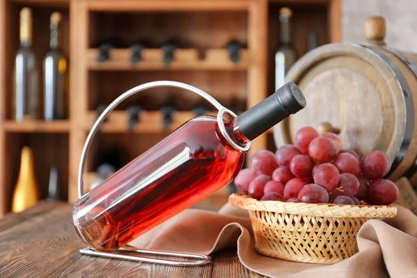 Holder Bottle Wine Table Cellar — Stock Photo, Image