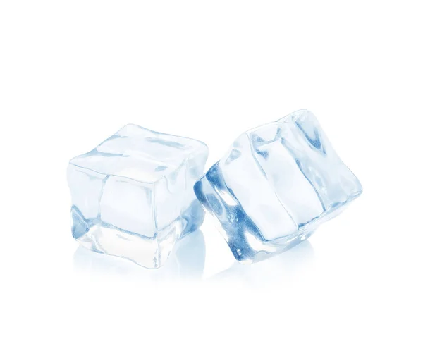 Cubes Glace Sur Fond Blanc — Photo