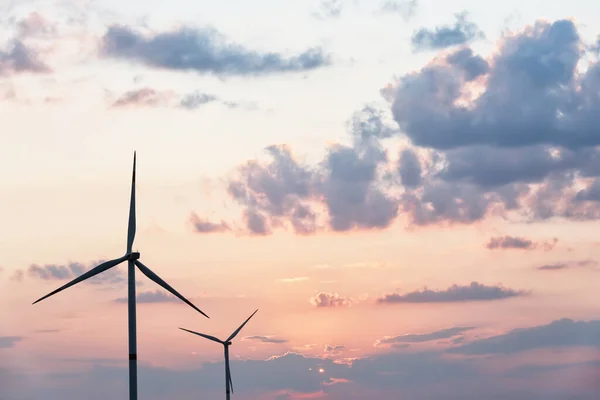 Windräder Für Strom Auf Dem Land — Stockfoto