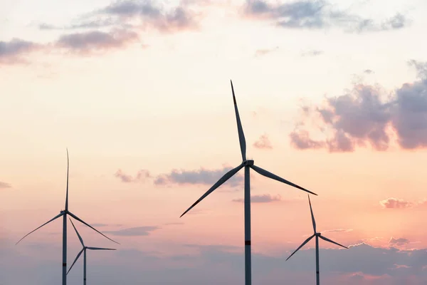 Windräder Für Strom Auf Dem Land — Stockfoto