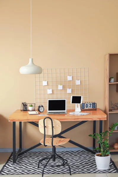 Comfortable Workplace Modern Computers Office — Stock Photo, Image