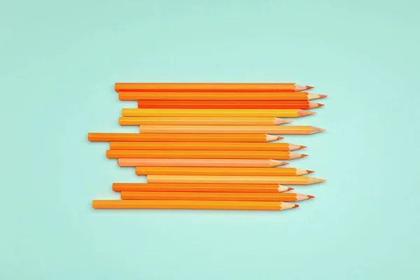 Hétköznapi Ceruzák Színes Háttér — Stock Fotó