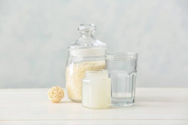 Sağlıklı pirinç suyu.