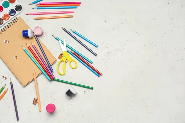 Ordinary Pencils Stationery Light Background — Stock Photo, Image