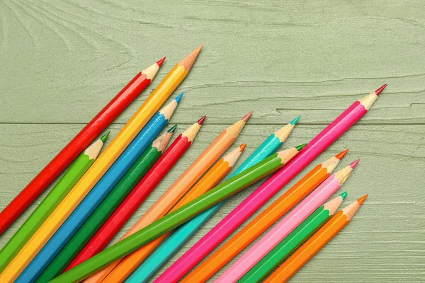 Ordinary Pencils Wooden Background — Stock Photo, Image