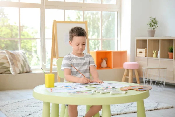 Cute Little Boy Coloring Pictures Home — Stock Photo, Image