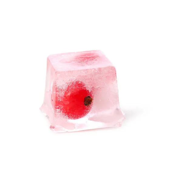 Ice Frozen Berry White Background — Stock Photo, Image