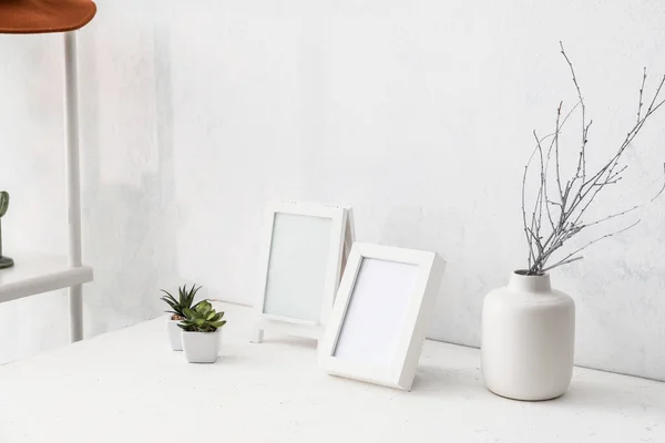 Photo Frames Table Room — Stock Photo, Image
