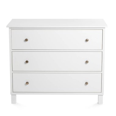 Beyaz arka planda modern çekmece sandığı