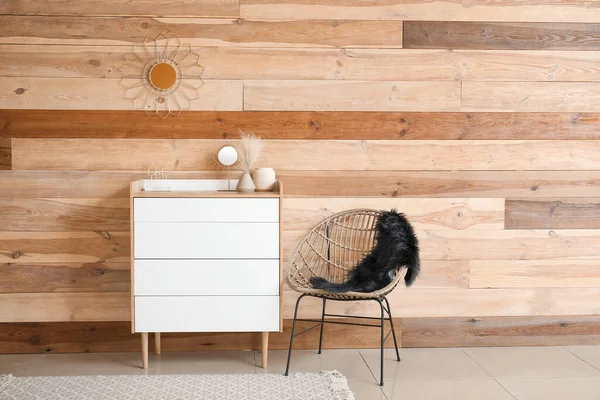 Interior Beautiful Stylish Room Chest Drawers — Stock Photo, Image