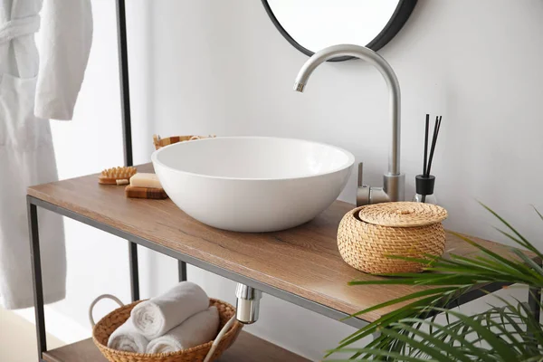 Sink Interior Modern Stylish Bathroom — Stock Photo, Image