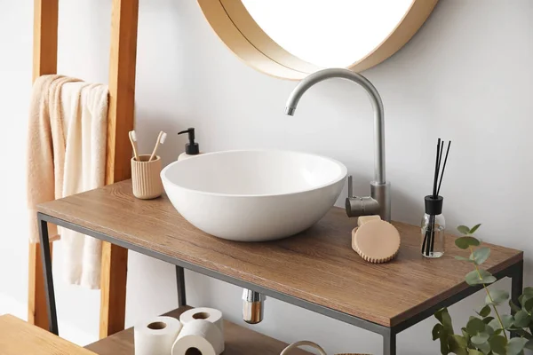 Sink Interior Modern Stylish Bathroom — Stock Photo, Image