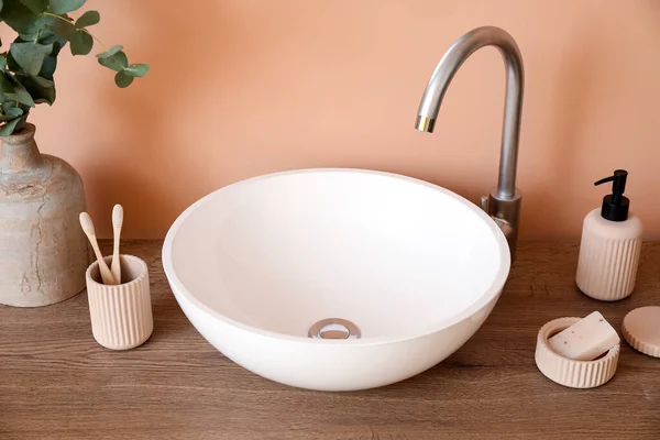 Sink Interior Modern Stylish Bathroom — Stock Photo, Image