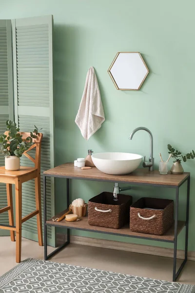 Interior Modern Stylish Bathroom — Stock Photo, Image