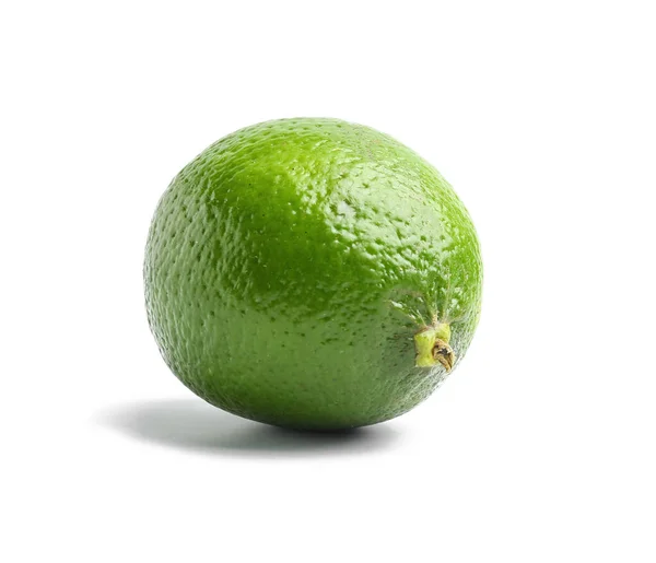 Mogen Lime Vit Bakgrund — Stockfoto