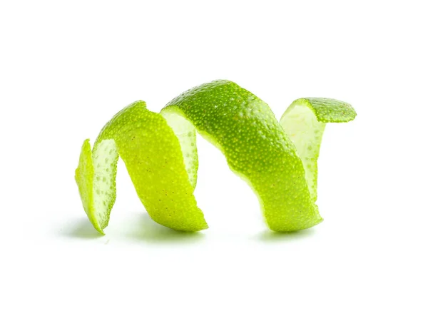 Lime Peel White Background — Stock Photo, Image