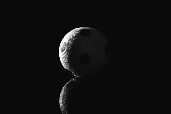 Ballon Football Sur Fond Sombre — Photo