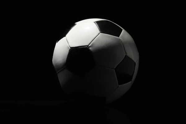 Piłka Nożna Ciemnym Tle — Zdjęcie stockowe