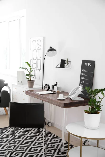 Comfortable Workplace Stylish Office — Stock Photo, Image