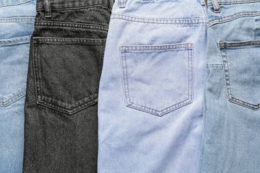 Arka plan olarak şık kot pantolonlar