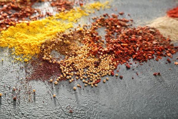 Many Different Spices Table — Stock Photo, Image