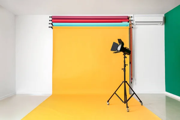 Farbliche Kulissen Und Moderne Ausstattung Fotostudio — Stockfoto