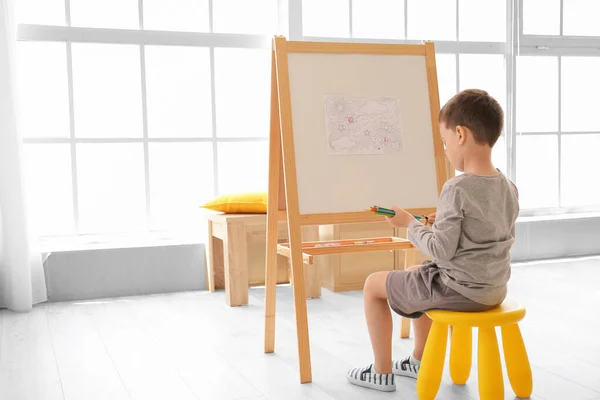 Cute Little Boy Coloring Pictures Home — Stock Photo, Image