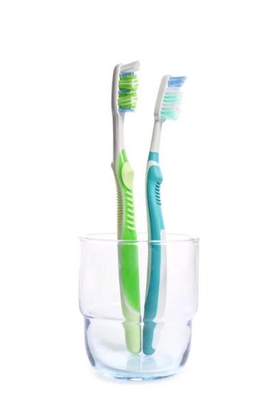 Tooth Brushes White Background — Stock Photo, Image
