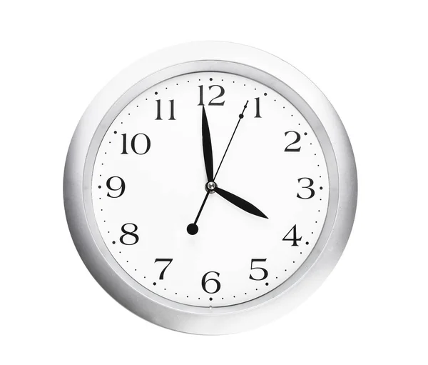 Horloge Simple Sur Fond Blanc — Photo