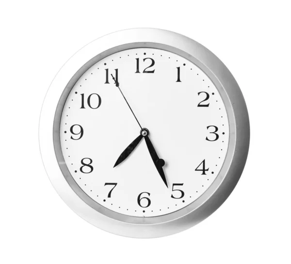 Einfache Uhr Auf Weißem Hintergrund — Stockfoto