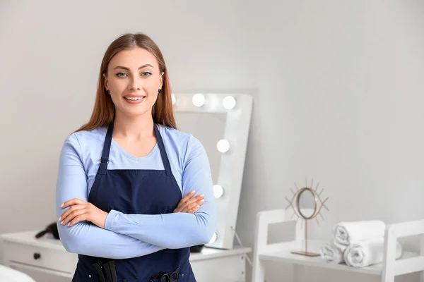 Portrait Female Hairdresser Salon — Stock Photo, Image