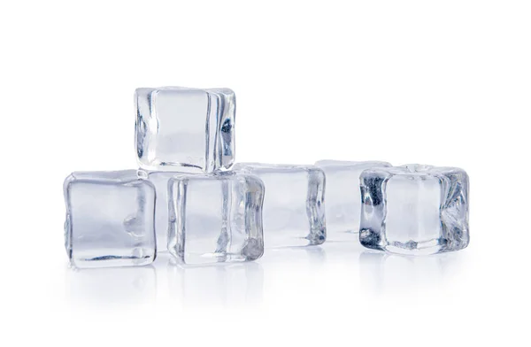 Cubes Glace Sur Fond Blanc — Photo