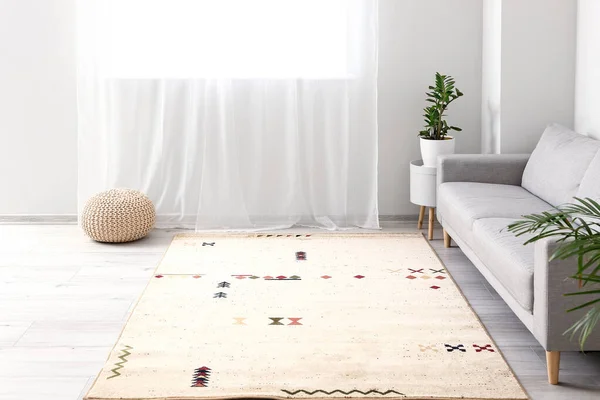 Interior Ruang Modern Dengan Karpet Lembut — Stok Foto