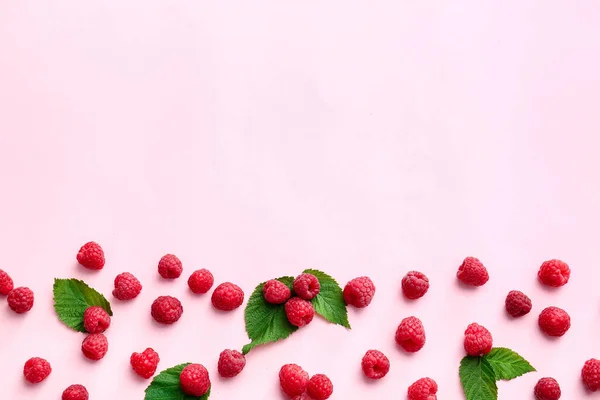 Tasty Ripe Raspberries Color Background — Stock Photo, Image